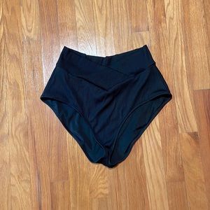 Aerie Ribbed Crossover High Waisted Bikini Bottom